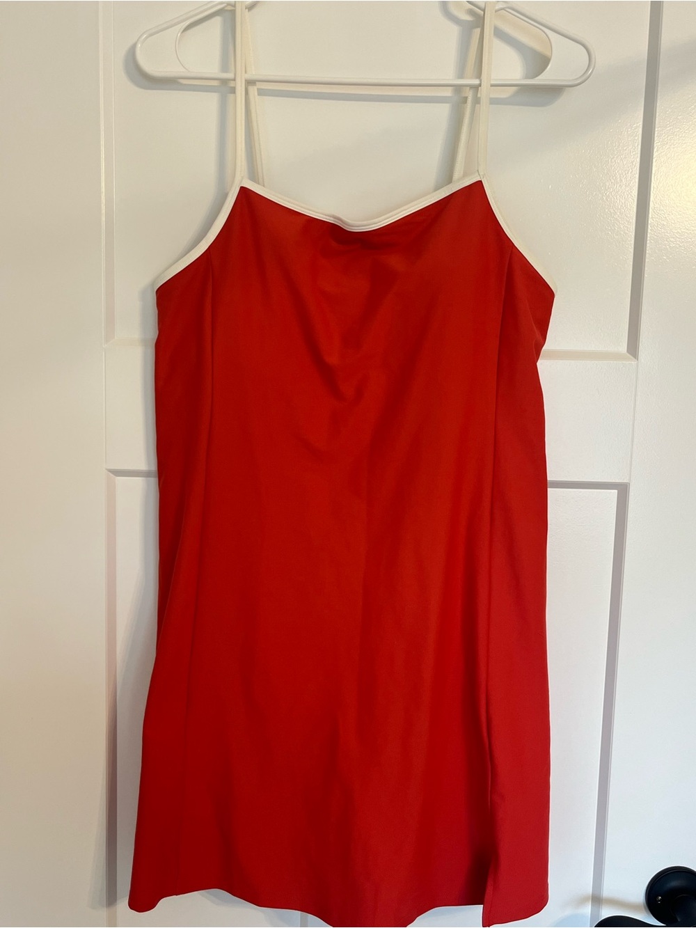 Old Navy Active Powersoft Cami Tennis Dress Red with White Trim (L)